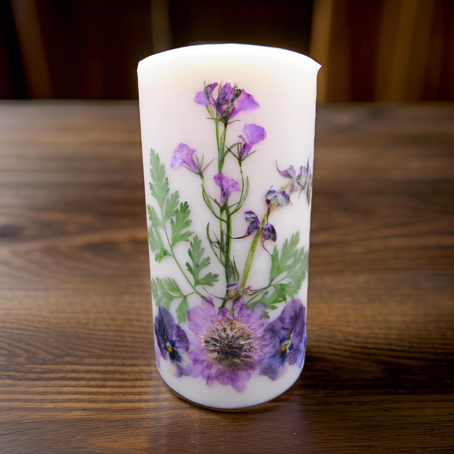 Large Pillar Flower Candle