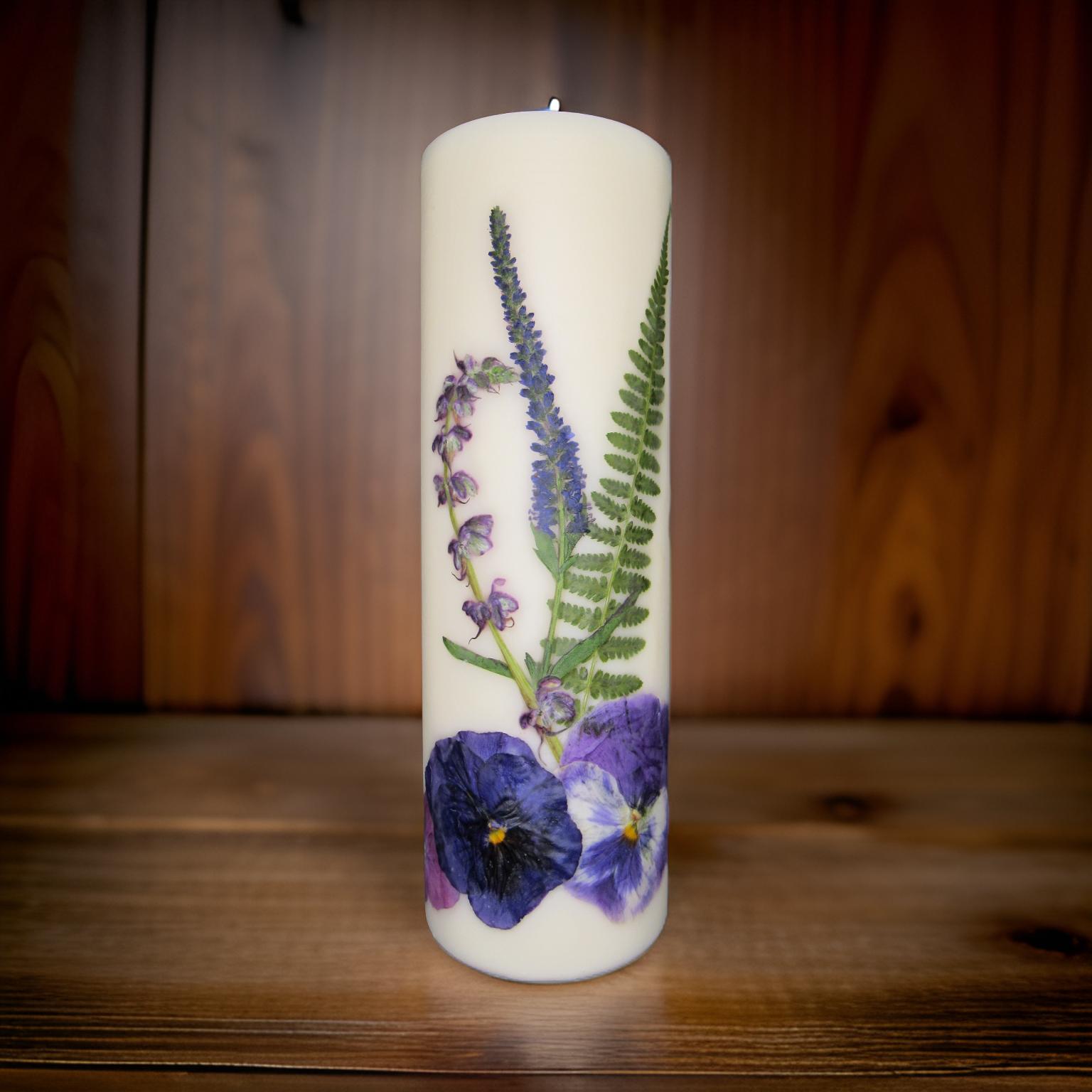 Tall Pillar Flower Candle