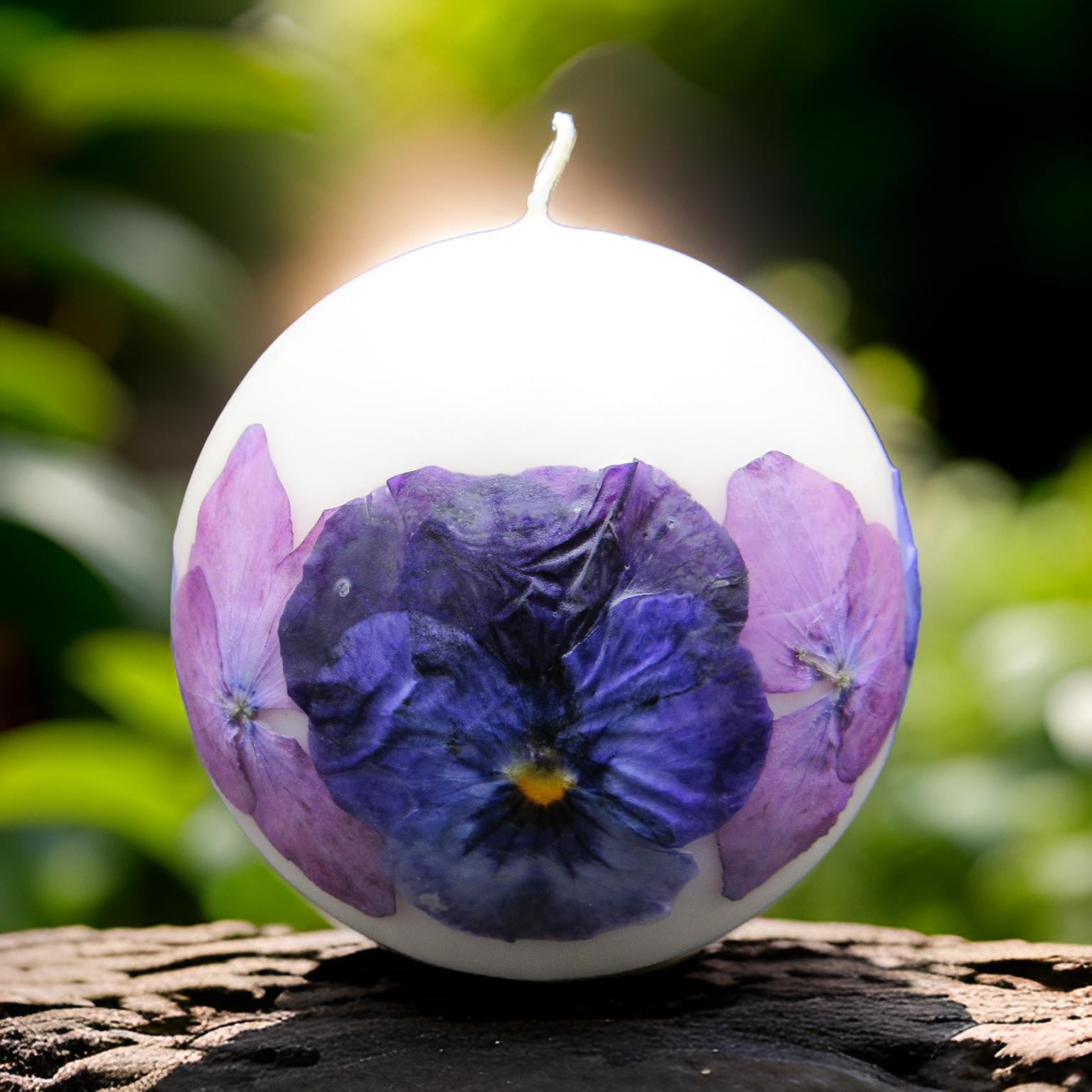 Medium Sphere Flower Candle