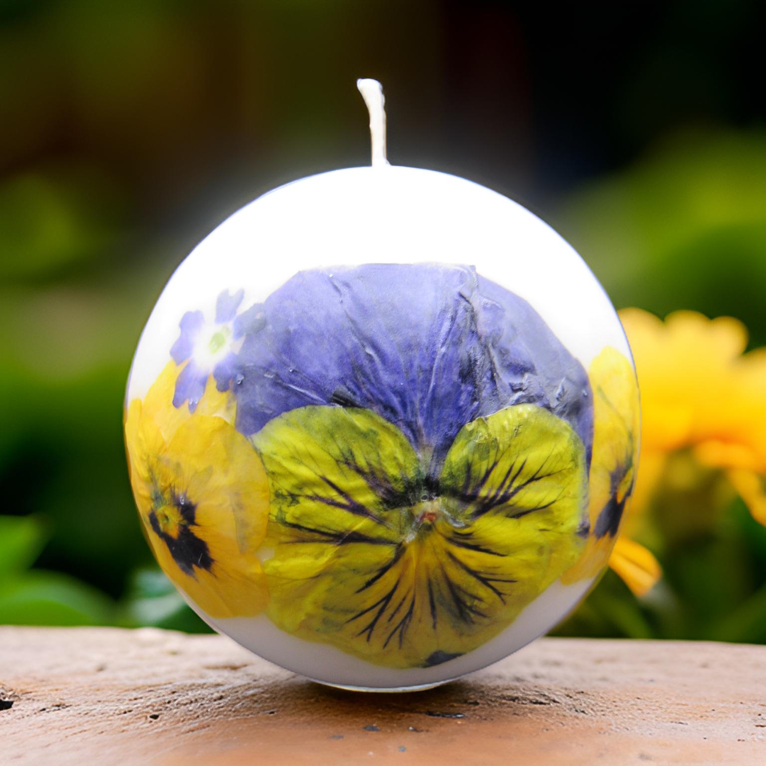 Medium Sphere Flower Candle
