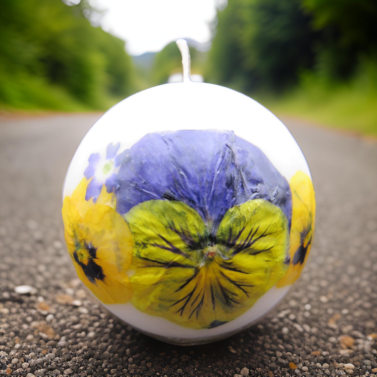 Small Sphere Flower Candle