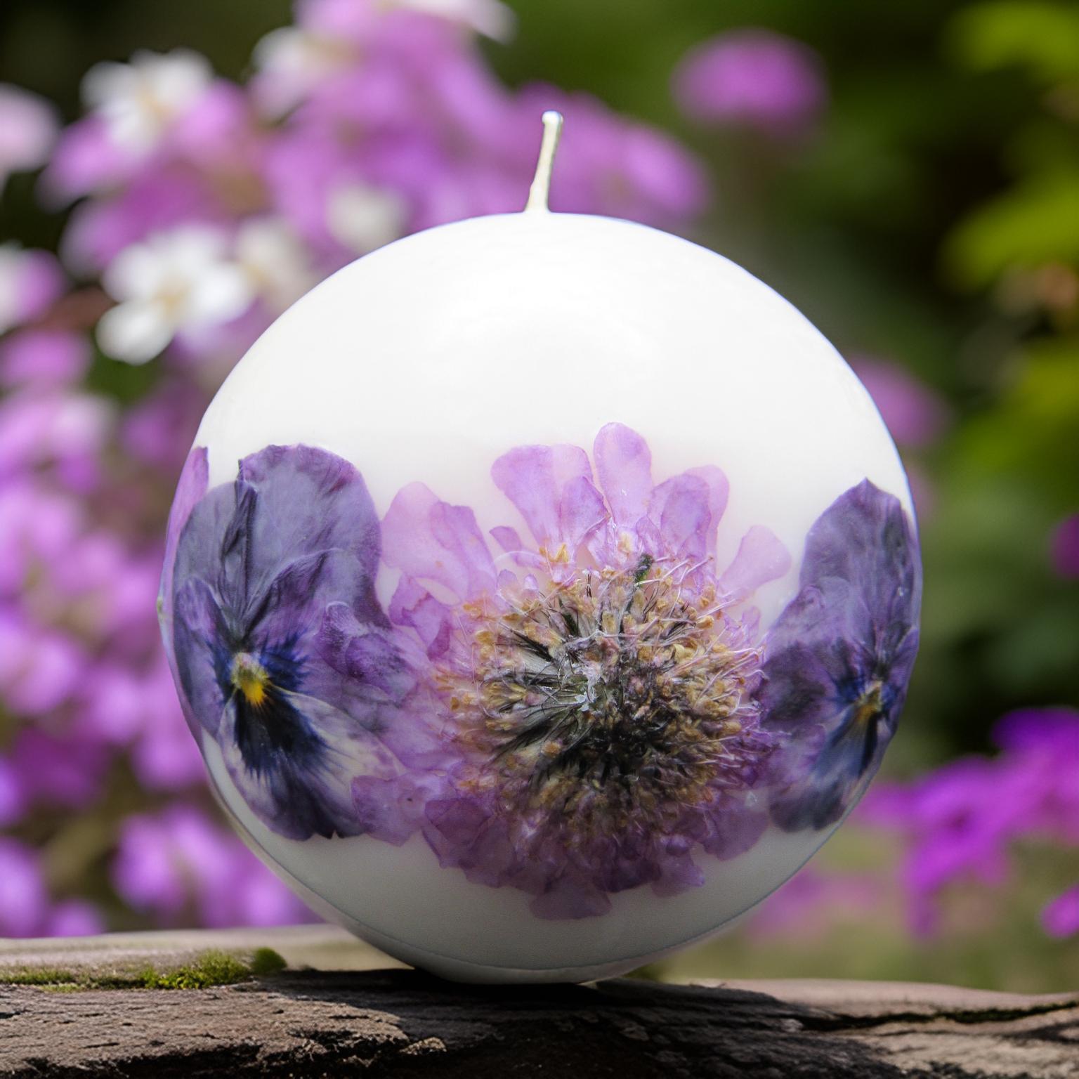 Medium Sphere Flower Candle