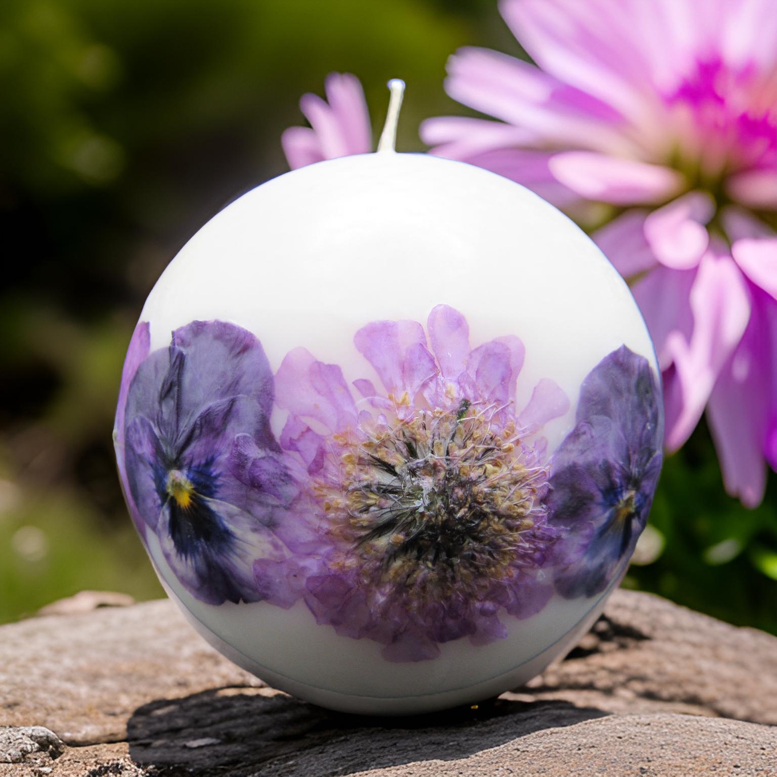 Small Sphere Flower Candle