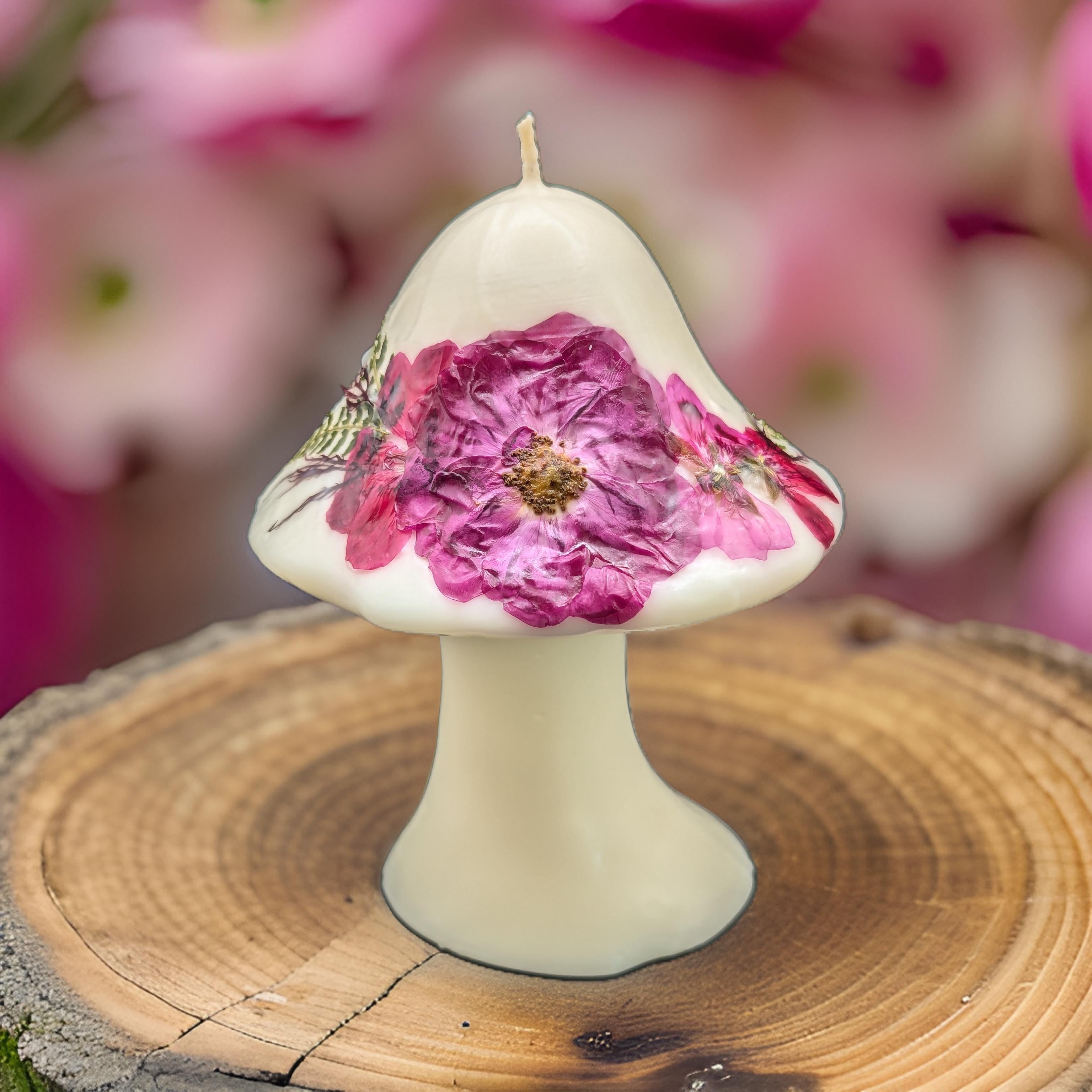 Large Mushroom Flower Candle