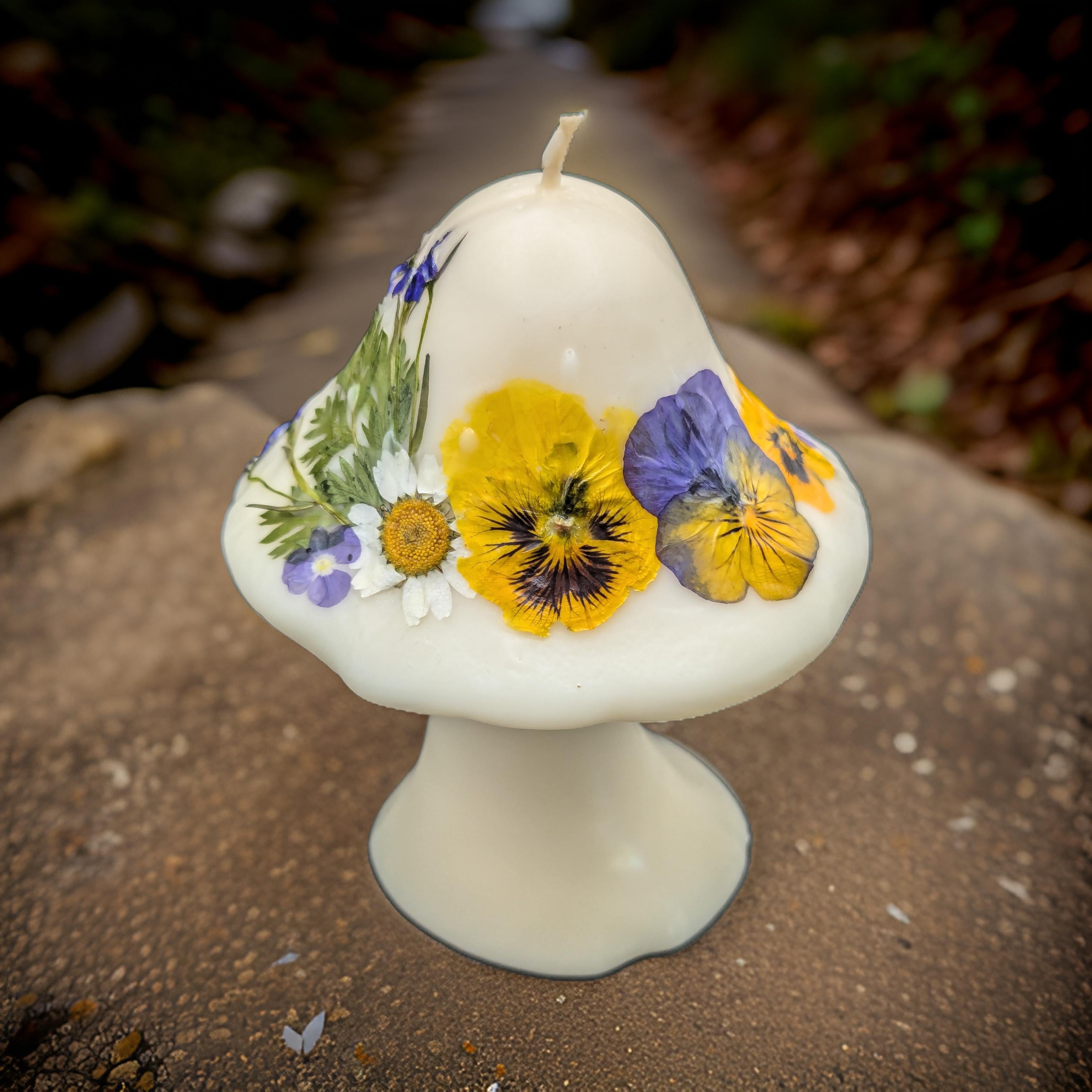 Large Mushroom Flower Candle