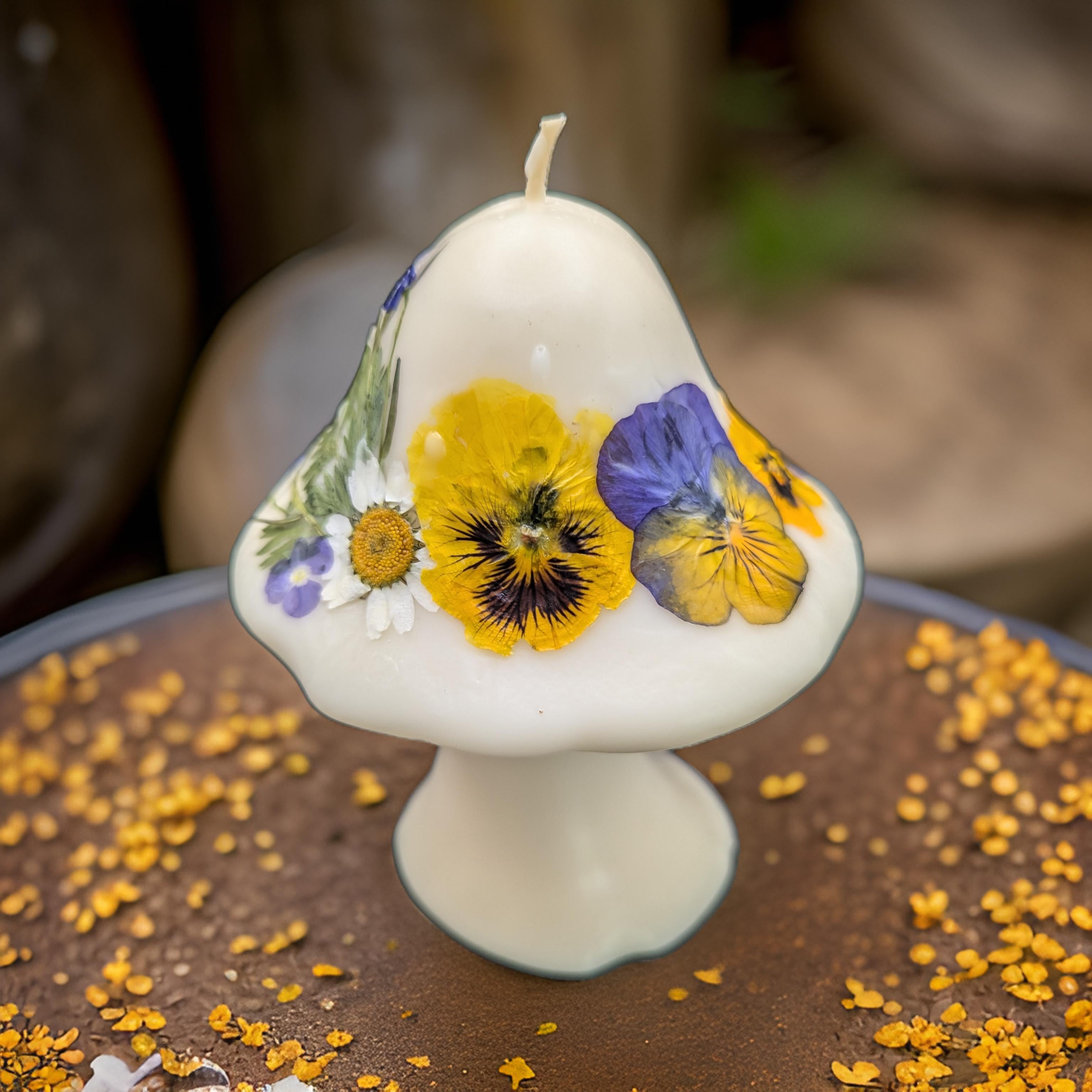 Medium Mushroom Flower Candle