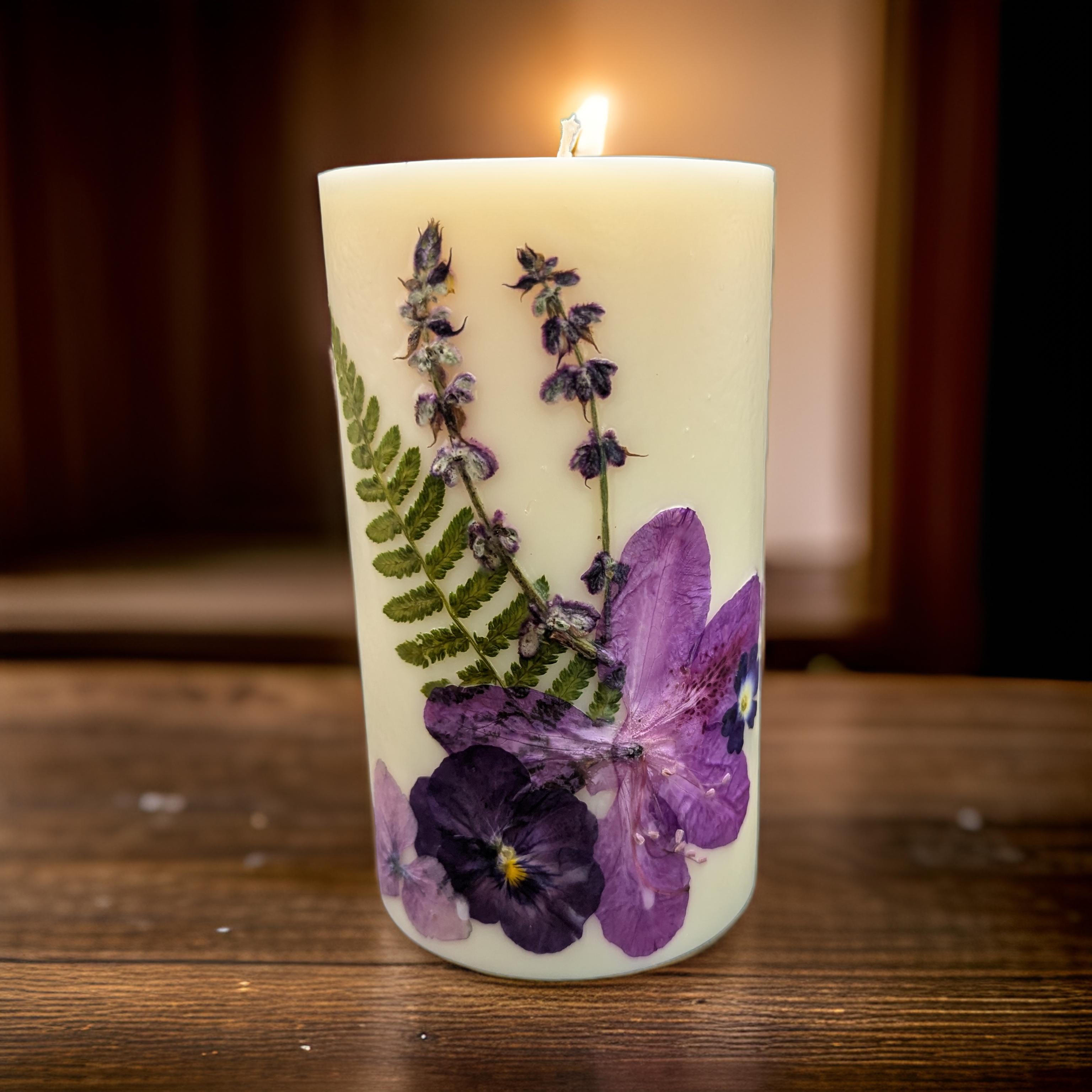 Large Pillar Flower Candle