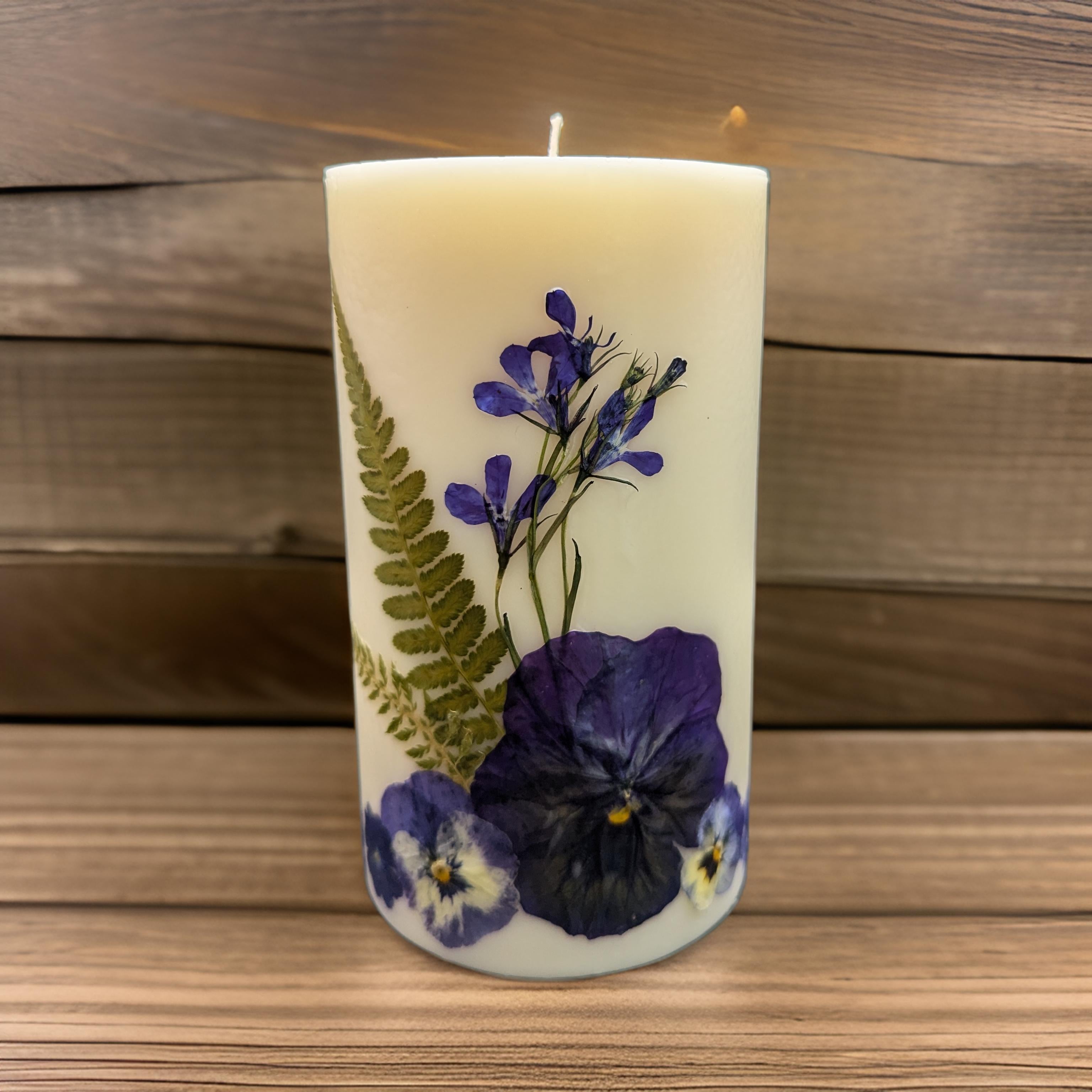 Large Pillar Flower Candle