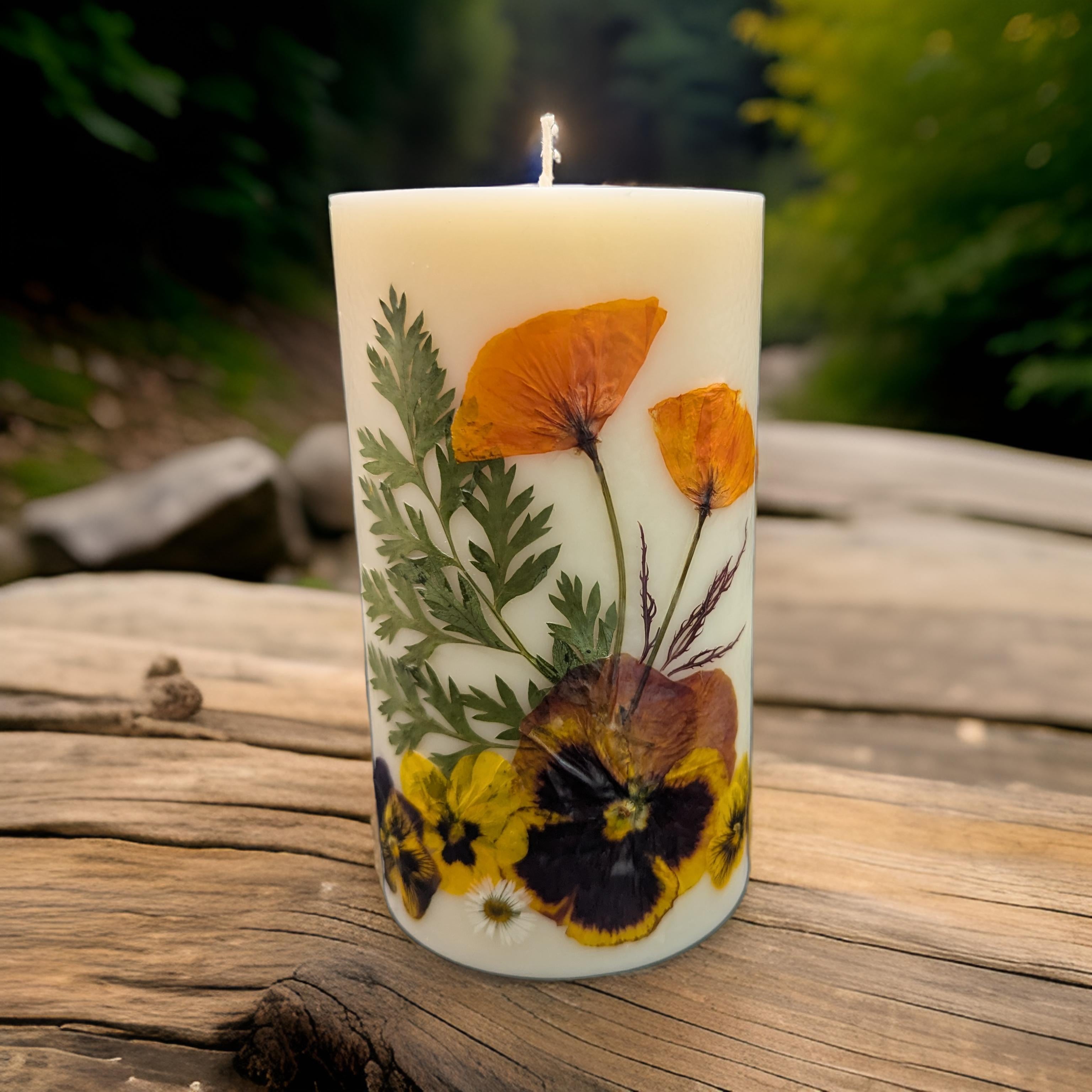 Pillar Flower Candle Family