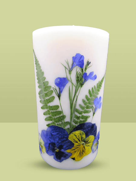 Medium Pillar Flower Candle – Guinevere's Candles