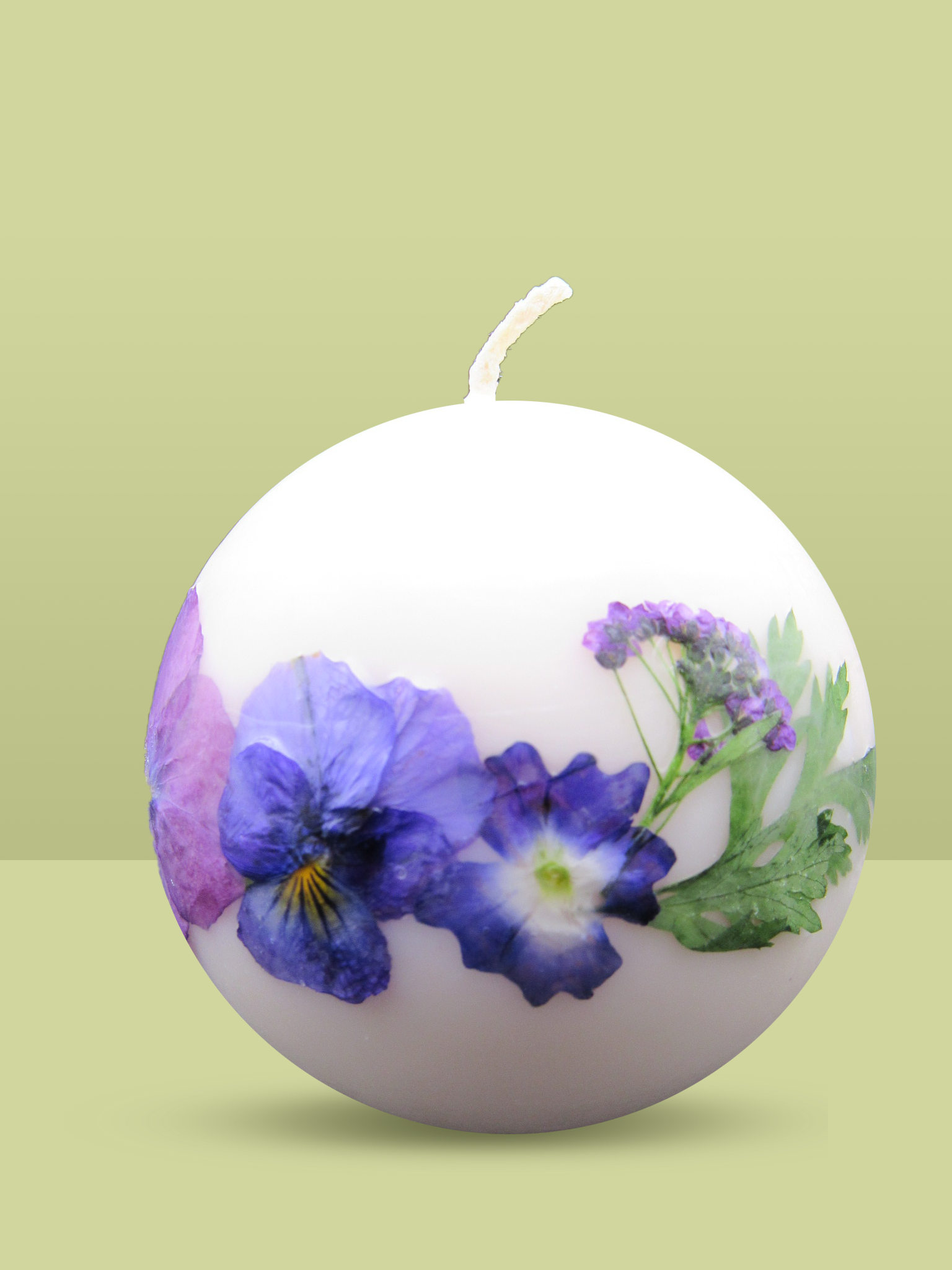 Small Sphere Flower Candle – Guinevere's Candles